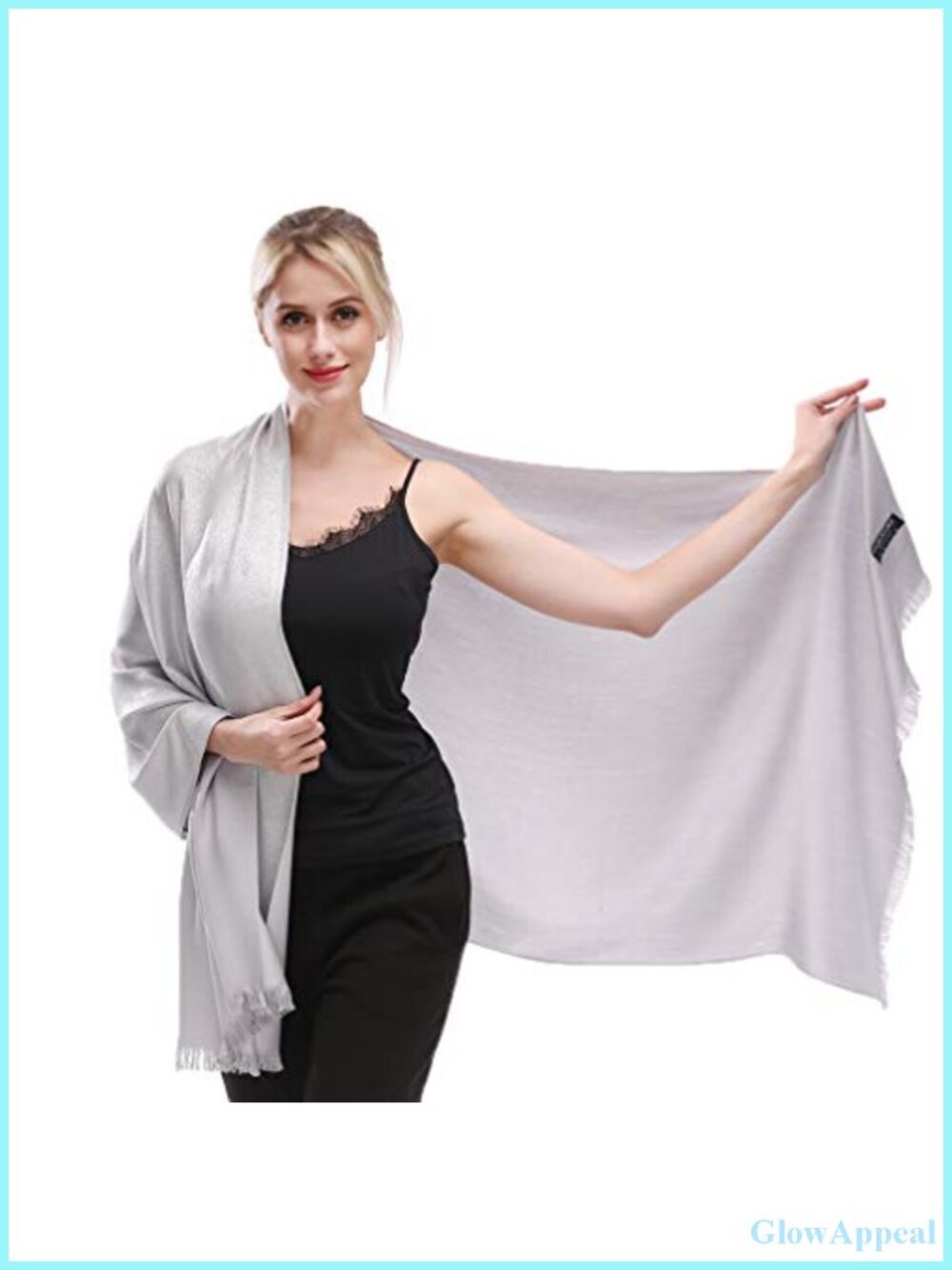 Women's Sparkling Metallic Soft Pashmina Shawls and Wraps Scarf